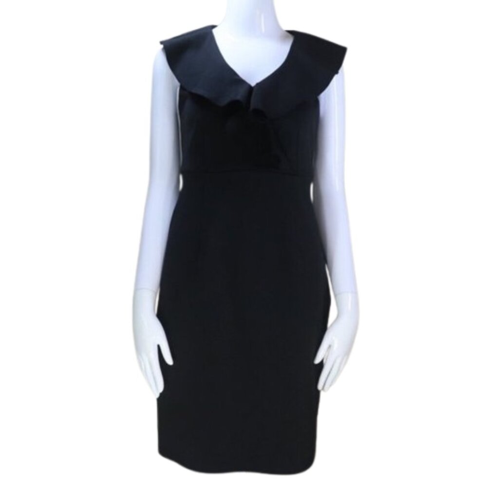 Serena Williams Signature Statement Black Dress Ruffle V Neck X Small